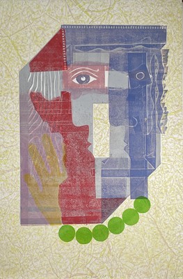 Lot 1104 - Robert JONES Mrs Paper Fold Face II Collagraph...