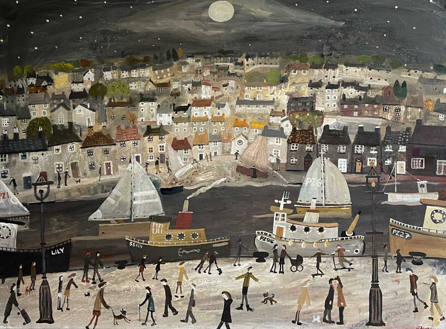 Lot 48 - Alan FURNEAUX (1953) Moonlight Walk, St Ives...