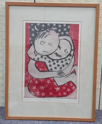 Lot 80 - Hugging Etching 11/20 Initialled Dated 1979...