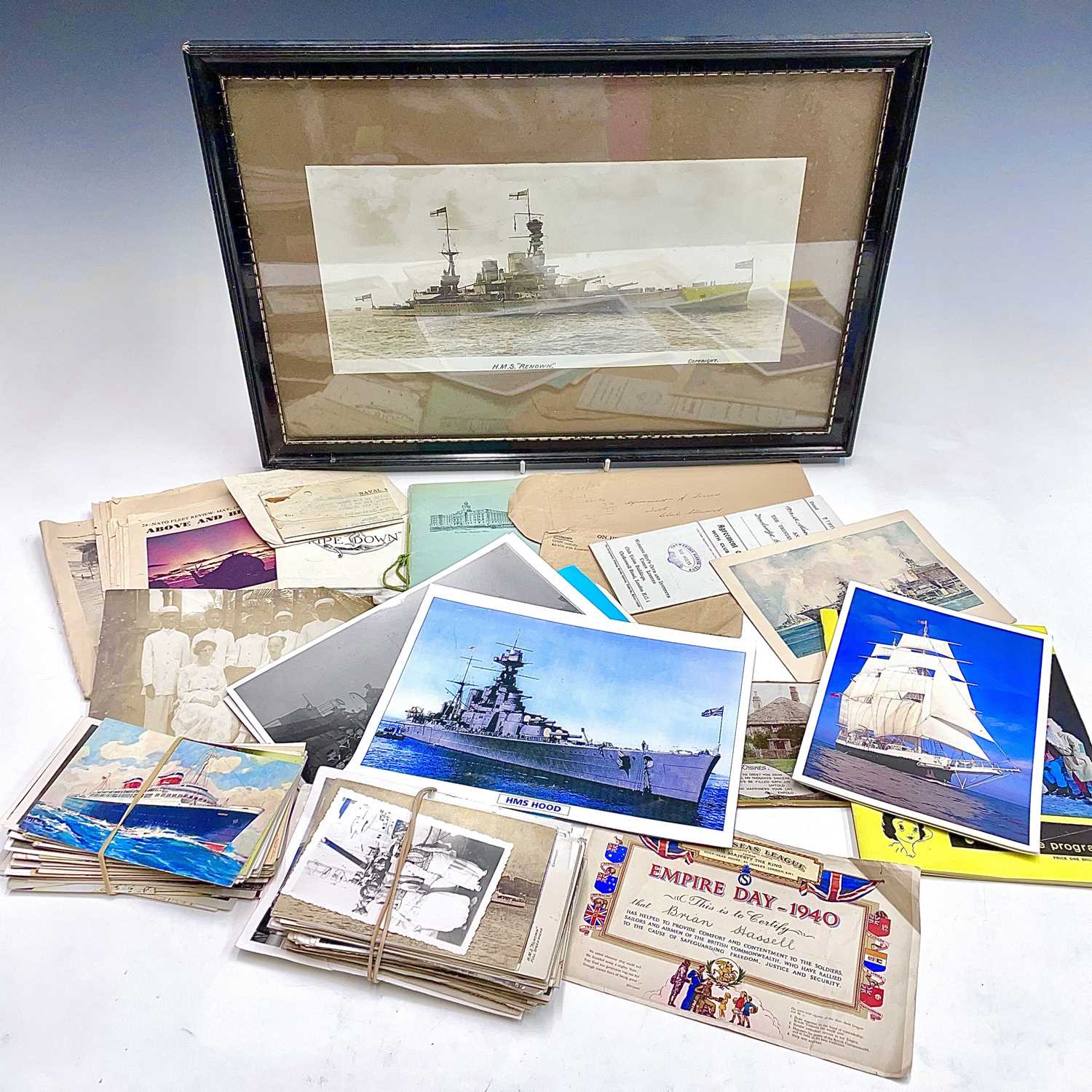 Lot 903 - HMS Renown, Naval Photographs, Postcards and...