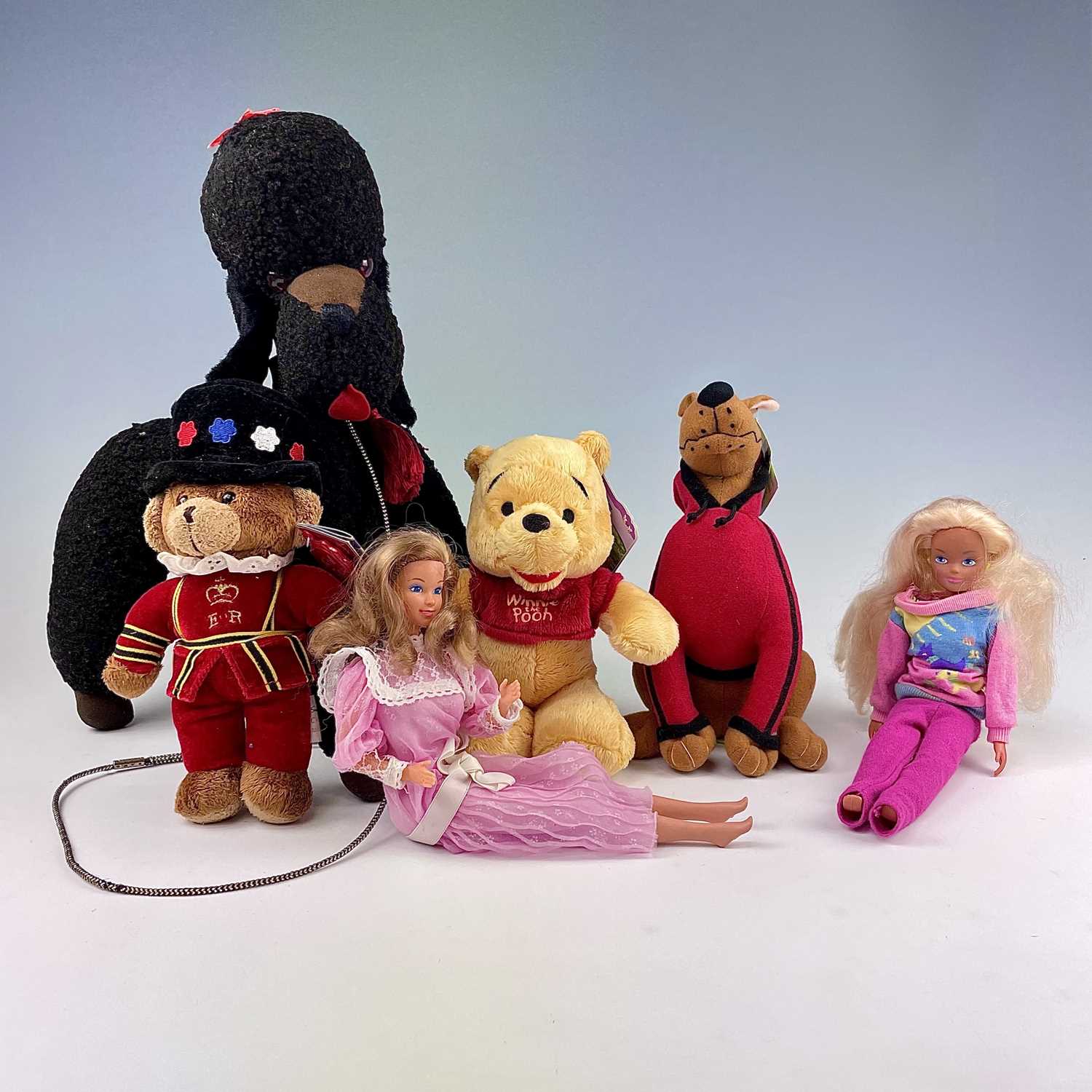 Lot 624 - Merrythought Black Poodle and Soft Toys and...