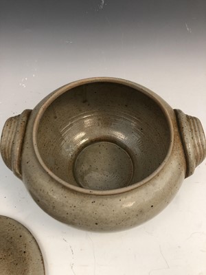 Lot 40 - Studio pottery twin handled tureen and cover,...