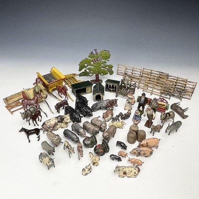 Lot 611 - Lead Farm Animals, etc. Lot includes farm...