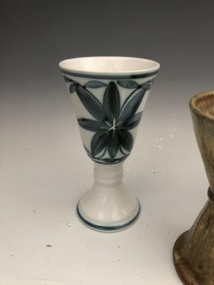 Lot 43 - A studio pottery jug, a matched pair of studio...