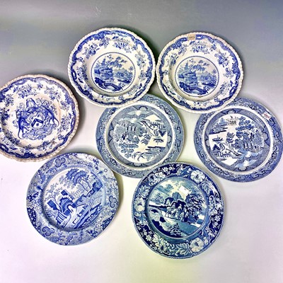 Lot 902 - Blue and white pottery, 19th century,...