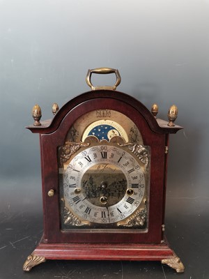 Lot 91 - A German Franz Hermle moon phase mantel clock.
