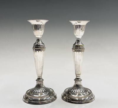 Lot 98 - A collection of plated ware comprising pair of...