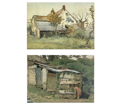 Lot 324 - Thomas MAIDMENT (1871-1960) Farmhouse...