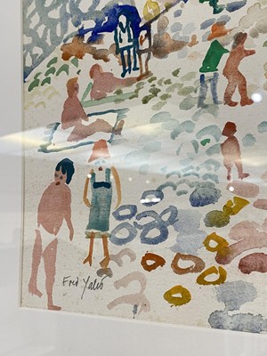 Lot 320 - Fred YATES (1922-2008) The Resort Watercolour...