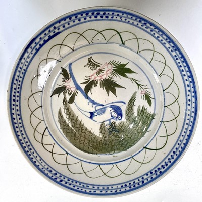 Lot 119 - Two Chinese porcelain plates, Qing Dynasty,...