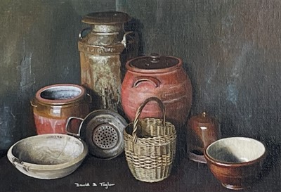 Lot 1156 - David B TAYLOR Still lives A pair Acrylic Each...