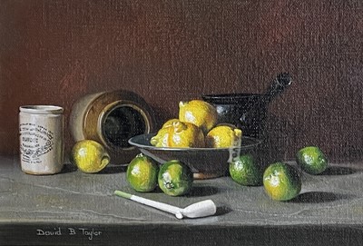Lot 1156 - David B TAYLOR Still lives A pair Acrylic Each...