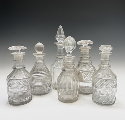 Lot 909 - A group of six Georgian and later cut glass...