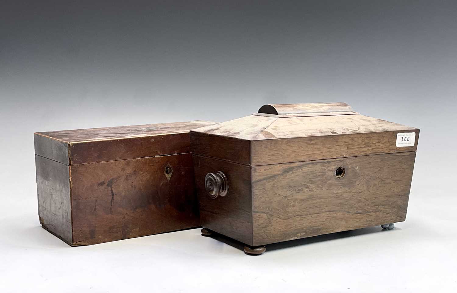 Lot 133 - A William IV rosewood tea caddy, of...