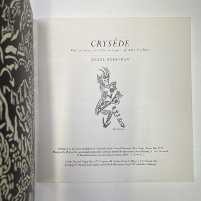 Lot 1337 - Hazel BERRIMAN. 'Crysede, the unique textile...