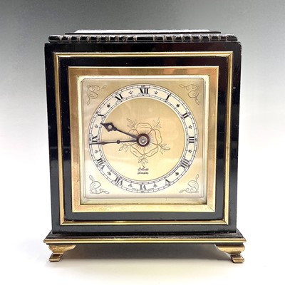 Lot 2902 - An ebonised mantel timepiece by Elliot, London,...