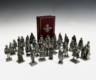 Lot 475 - A set of 43 Franklin Mint miniature pewter...