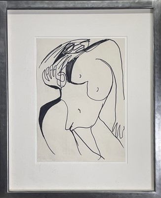 Lot 80 - Peter LANYON (1918-1964) Nude Figure Ink on...