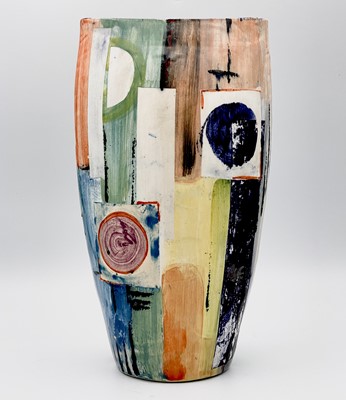 Lot 1026 - Paul JACKSON A ceramic vase with painted...