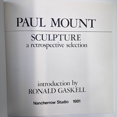 Lot 1276 - Paul MOUNT. 'Sculpture a retrospective...