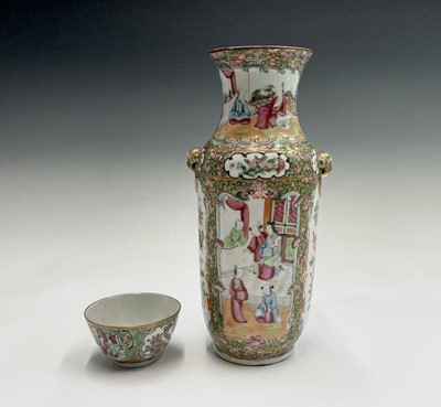 Lot 164 - A Chinese Canton porcelain vase, 19th century,...