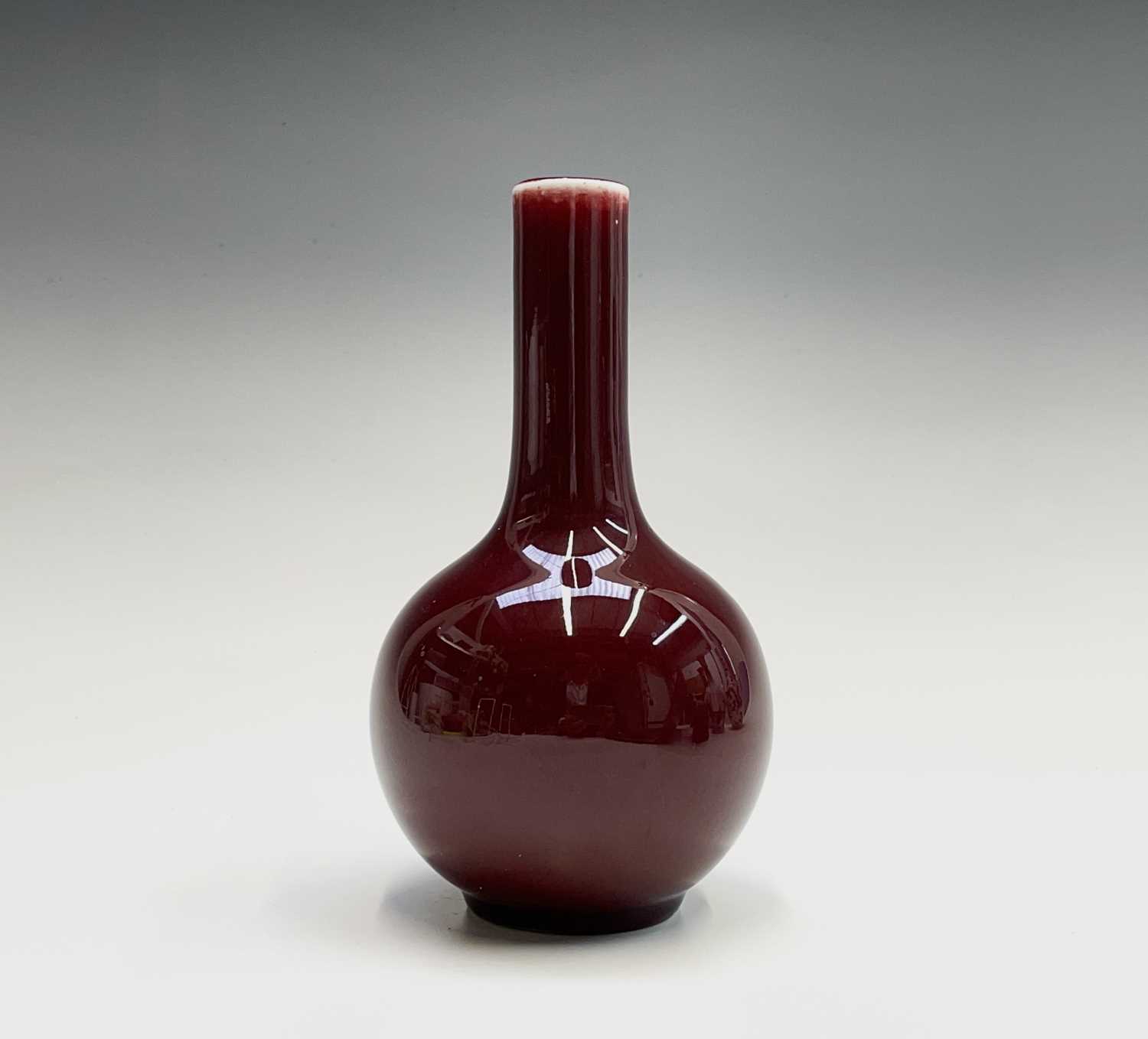 Lot 145 - A Chinese sang de boeuf bottle vase, 20th...