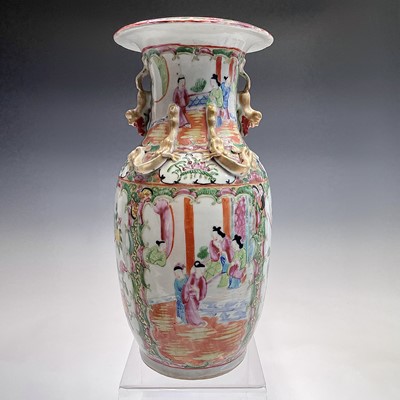 Lot 31 - A Chinese Canton porcelain vase, 19th century,...