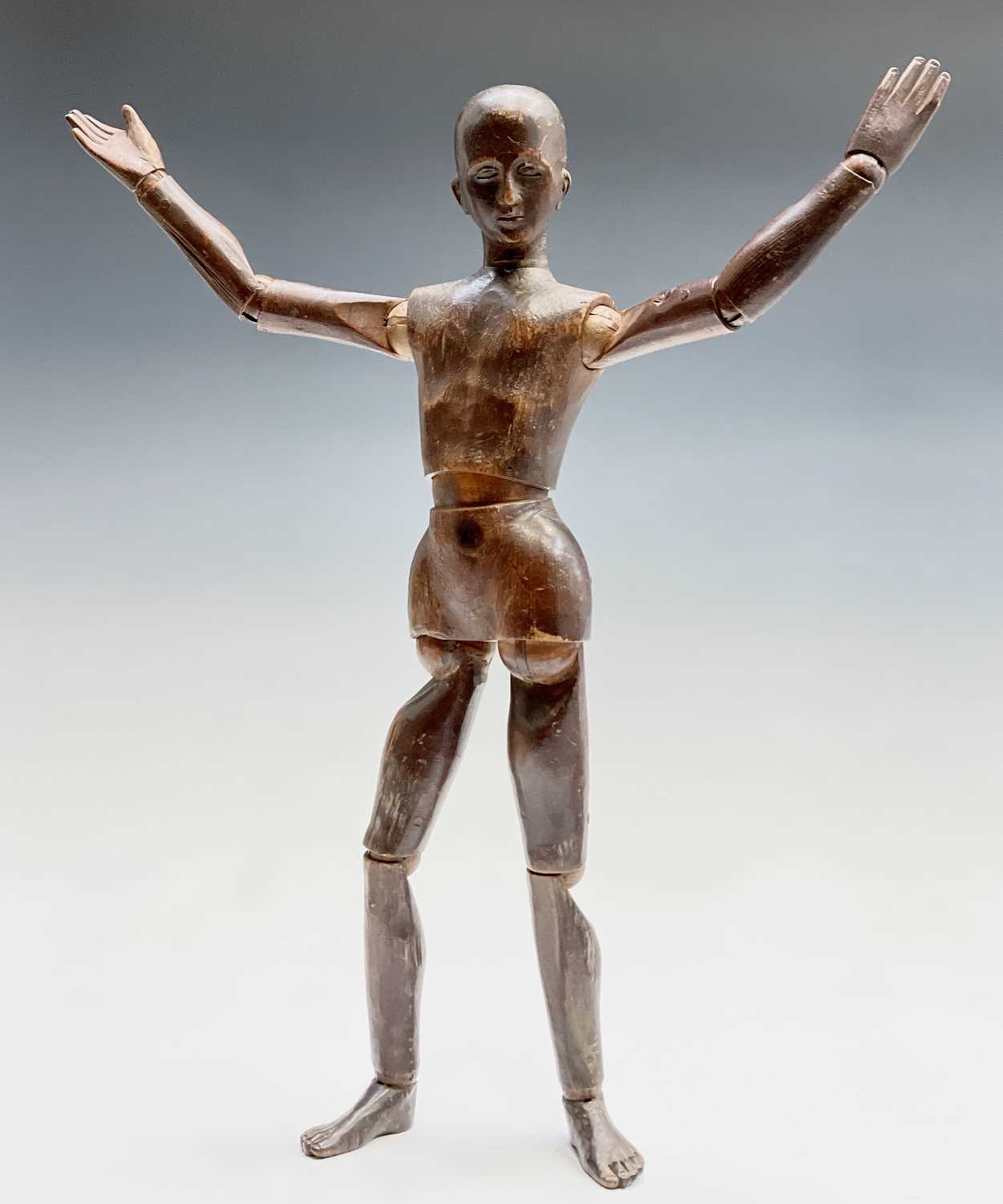 Lot 91 - A 19th century artist's lay figure, probably...