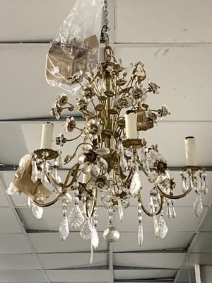 Lot 139 - A Murano glass and gilt metal chandelier, 3rd...
