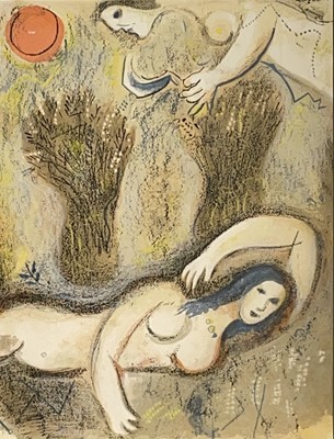 Lot 1188 - Marc CHAGALL (1887-1985) Boaz Wakes Up and...