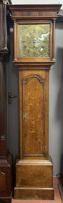 Lot 2931 - A George III oak thirty-hour longcase clock,...