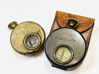 Lot 419 - A 19th brass marching compass, 'The Skeleton',...