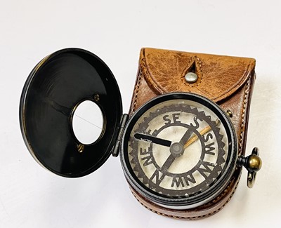 Lot 419 - A 19th brass marching compass, 'The Skeleton',...