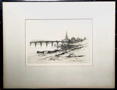 Lot 1412 - David Young CAMERON (1865-1945) Perth Bridge...