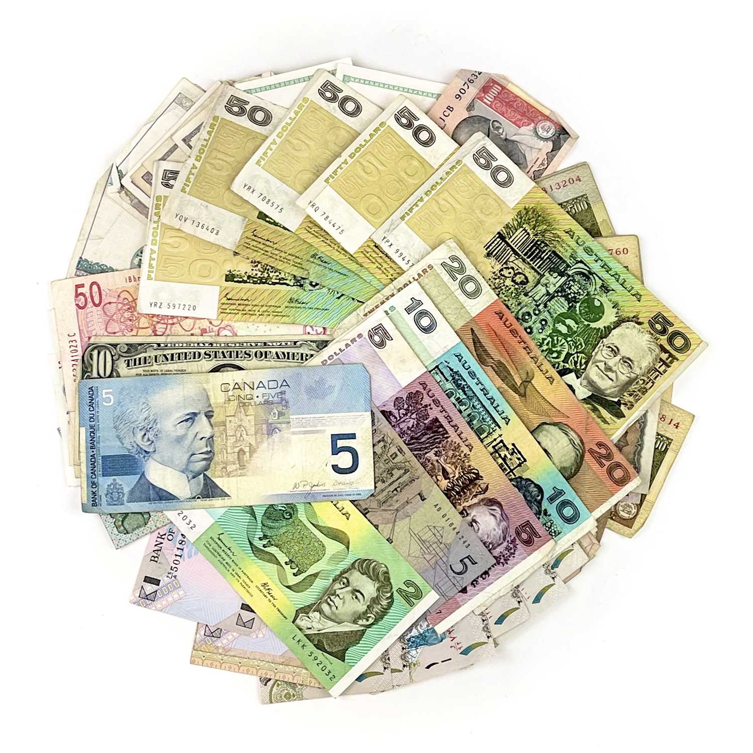 Lot 13 - World Bank Notes - Australia, India, Oman,...