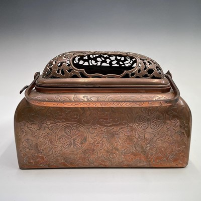 Lot 116 - A Chinese copper hand warmer, 19th century,...