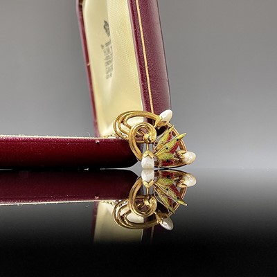 Lot 176 - An exquisite 14ct gold Art Nouveau brooch...