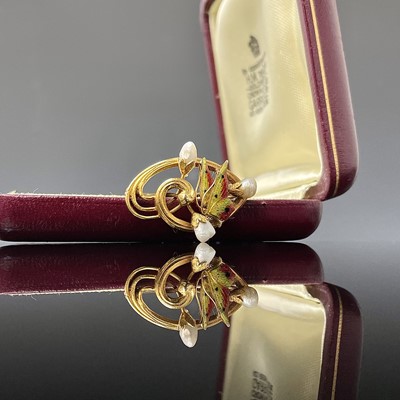 Lot 176 - An exquisite 14ct gold Art Nouveau brooch...