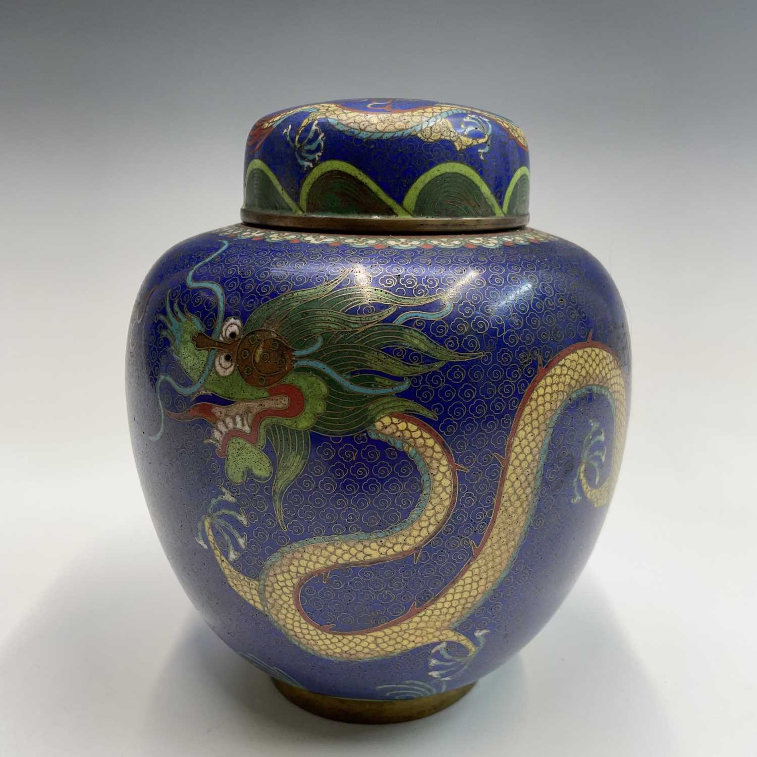 Lot 156 - A Chinese cloisonne ginger jar and cover,...