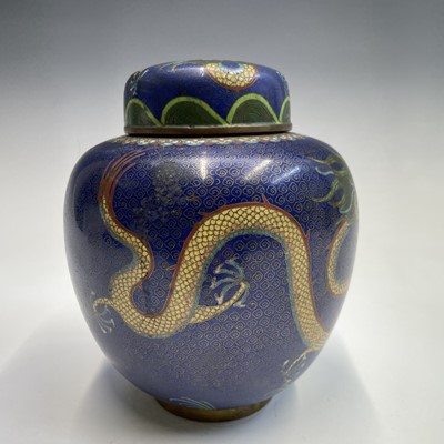 Lot 156 - A Chinese cloisonne ginger jar and cover,...