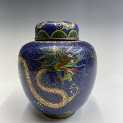 Lot 156 - A Chinese cloisonne ginger jar and cover,...