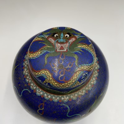 Lot 156 - A Chinese cloisonne ginger jar and cover,...