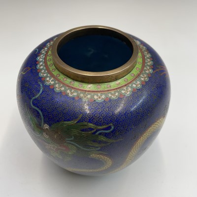 Lot 156 - A Chinese cloisonne ginger jar and cover,...