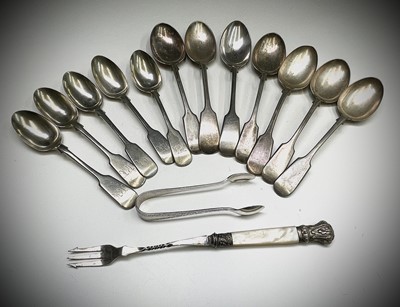 Lot 97 - A box of silver plated ware, including a WMF...