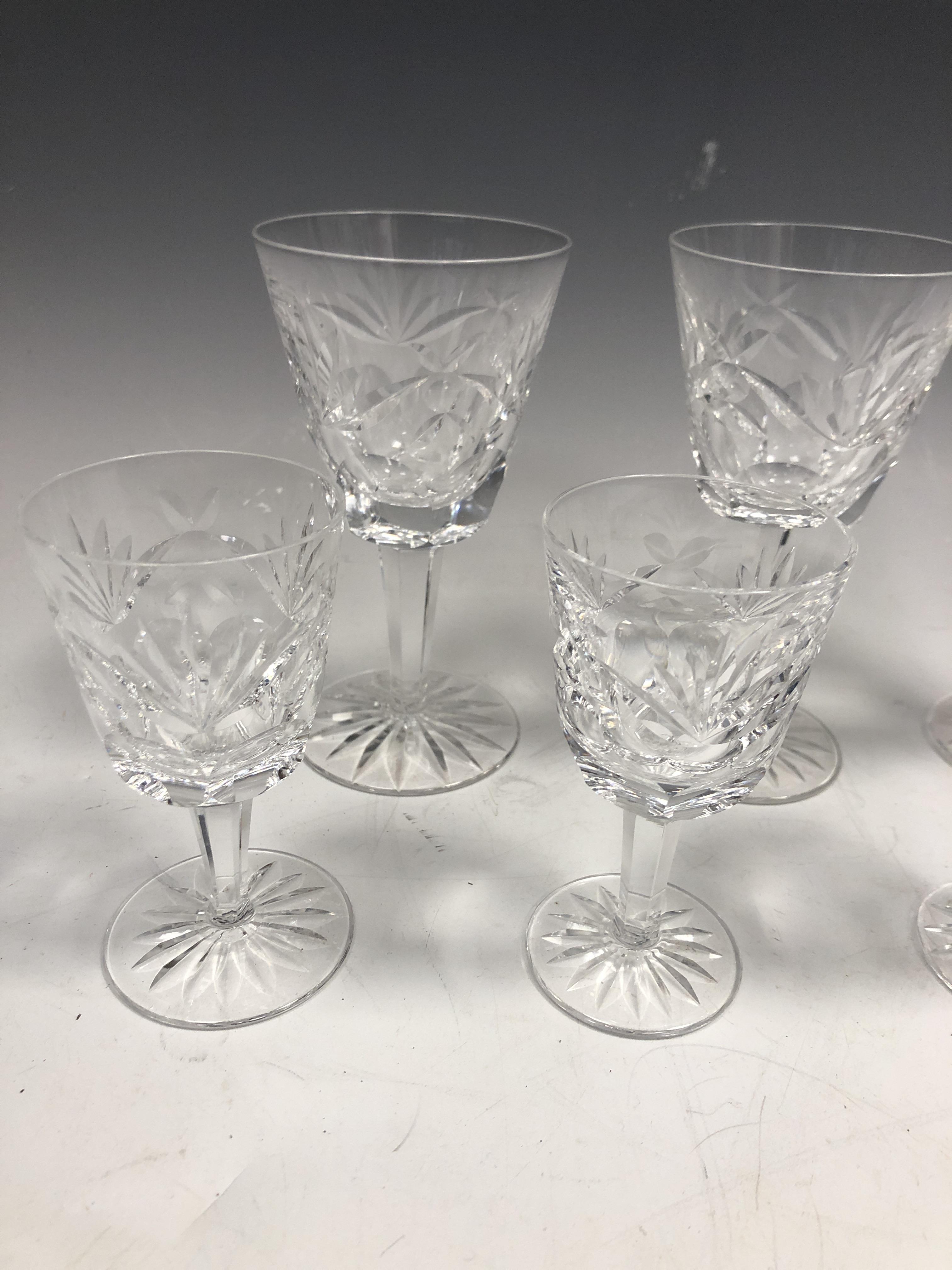Lot 74 Waterford crystal glasses.