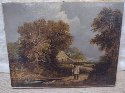 Lot 1435 - A Victorian oil on stretched canvas Countryman...