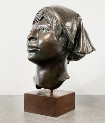 Lot 639 - Alec WILES (1924) Miriam Bronzed plaster bust...