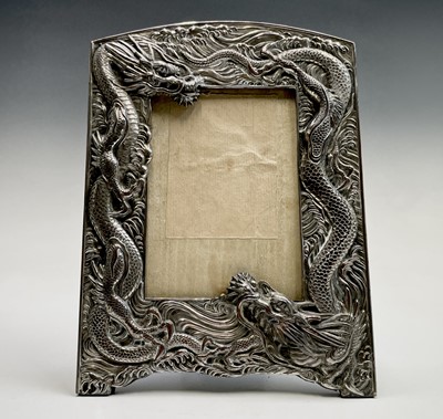 Lot 142 - A Japanese silver plated photograph frame, mid...