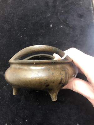 Lot 52 - A Chinese bronze censer, 19th century, Xuande...