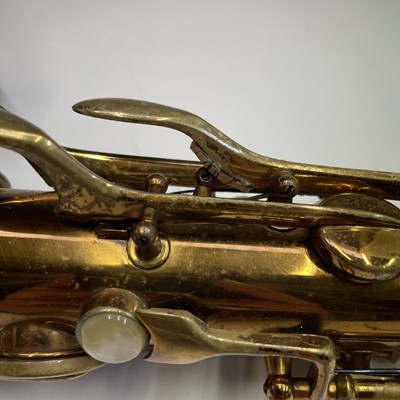 Lot 458 - A gilt lacquered tenor saxophone, by C.G.Conn,...